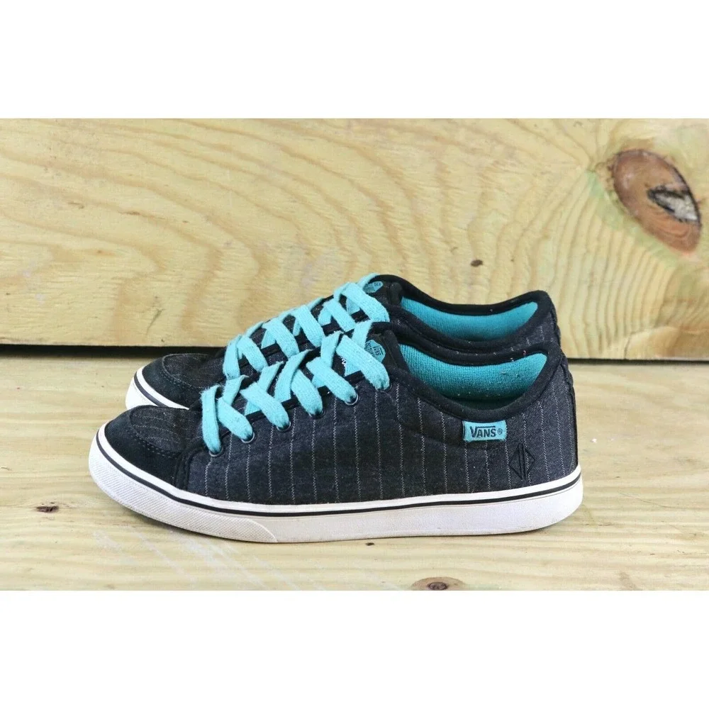 Vans Off The Wall Dustin Dollin Women's 8 Skate Sneakers Blue White pinstripes